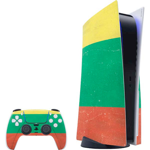 Lithuania Flag Distressed PlayStation PS5 Skins